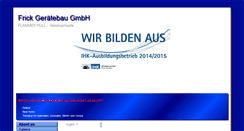 Desktop Screenshot of frick-geraetebau.de