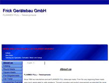 Tablet Screenshot of frick-geraetebau.de